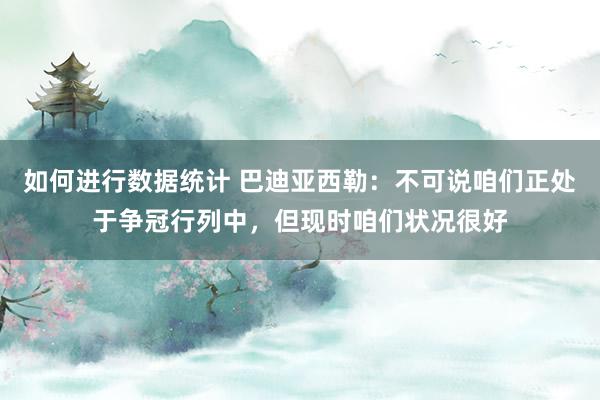 如何进行数据统计 巴迪亚西勒：不可说咱们正处于争冠行列中，但现时咱们状况很好