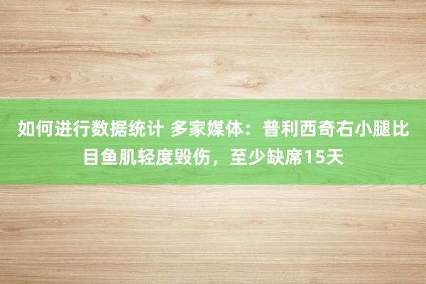 如何进行数据统计 多家媒体：普利西奇右小腿比目鱼肌轻度毁伤，至少缺席15天