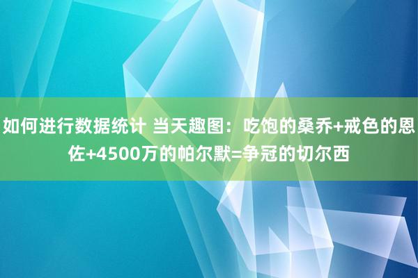 如何进行数据统计 当天趣图：吃饱的桑乔+戒色的恩佐+4500万的帕尔默=争冠的切尔西