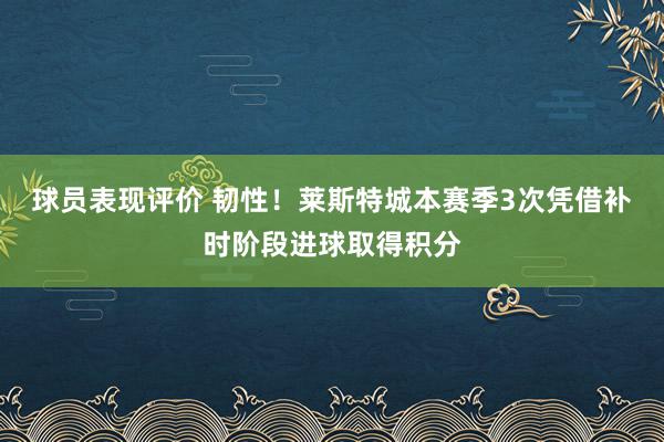 球员表现评价 韧性！莱斯特城本赛季3次凭借补时阶段进球取得积分