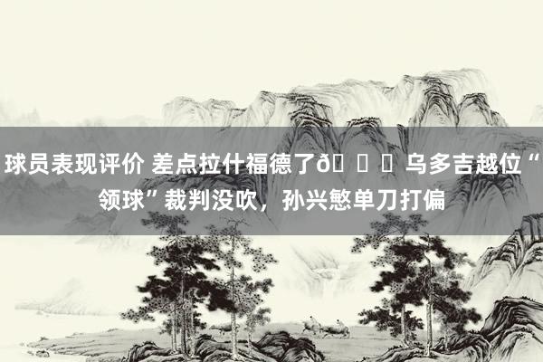 球员表现评价 差点拉什福德了😅乌多吉越位“领球”裁判没吹，孙兴慜单刀打偏