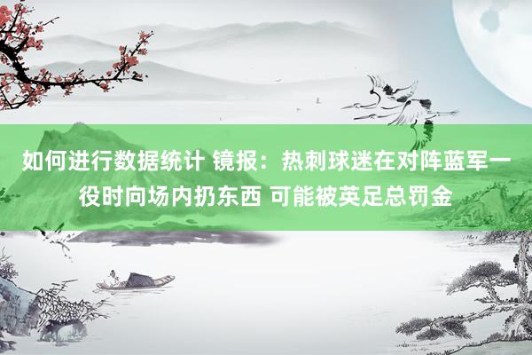 如何进行数据统计 镜报：热刺球迷在对阵蓝军一役时向场内扔东西 可能被英足总罚金