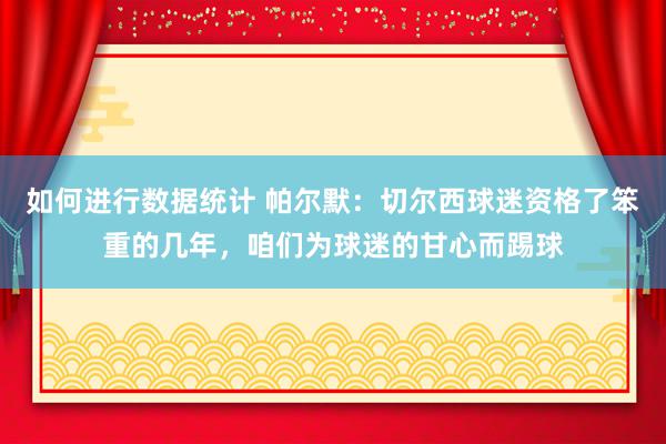 如何进行数据统计 帕尔默：切尔西球迷资格了笨重的几年，咱们为球迷的甘心而踢球