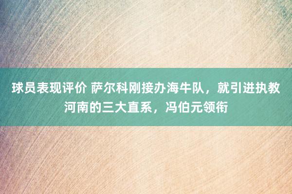 球员表现评价 萨尔科刚接办海牛队，就引进执教河南的三大直系，冯伯元领衔