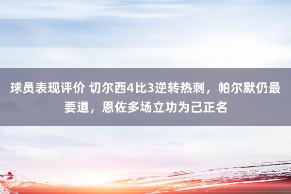 球员表现评价 切尔西4比3逆转热刺，帕尔默仍最要道，恩佐多场立功为己正名